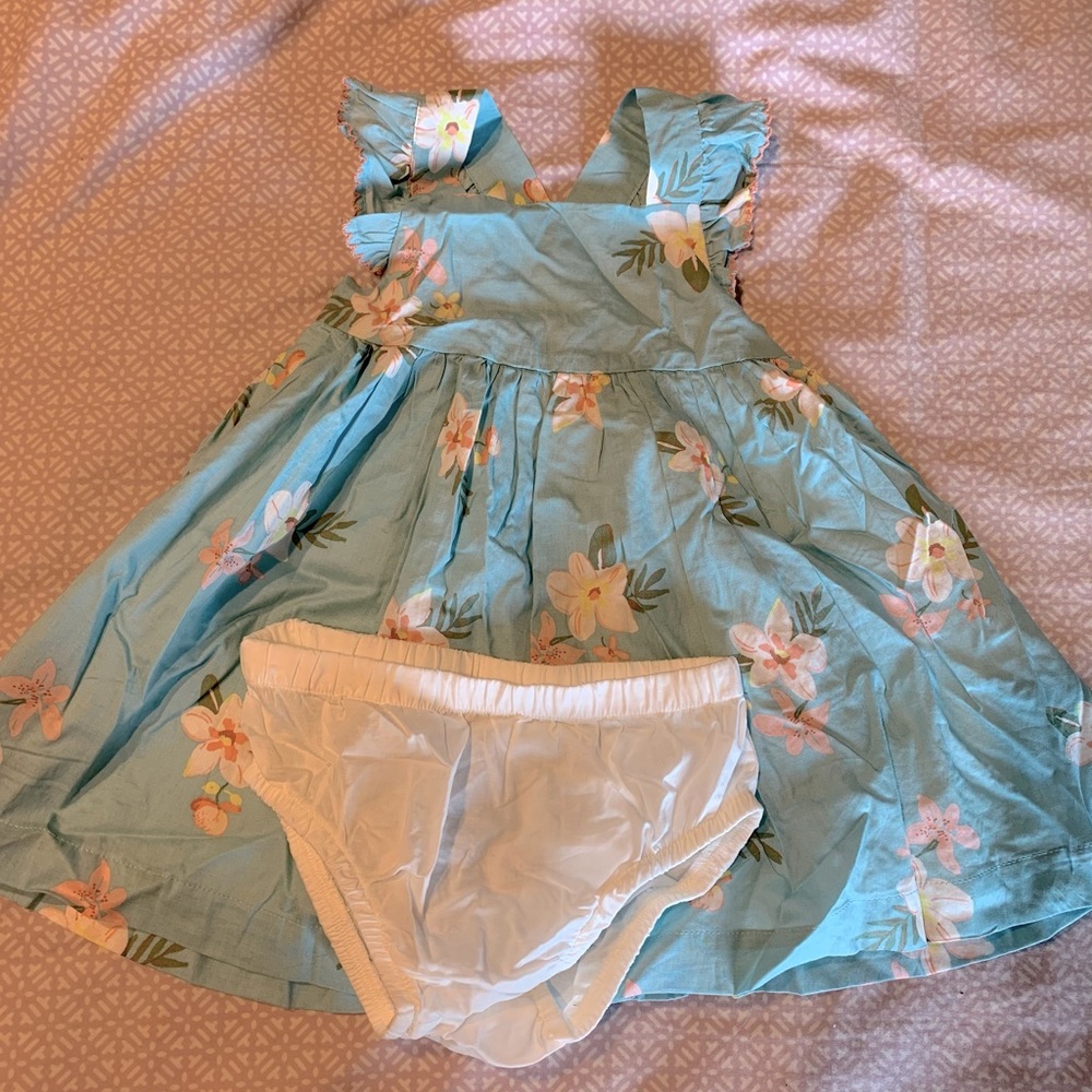 Size 12mo Oshkosh dress with matching bloomers